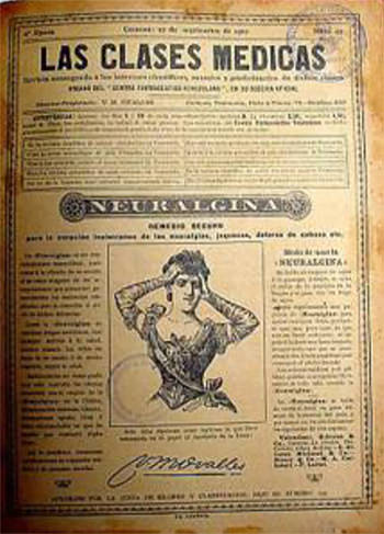 Fig. 4. Algunas de nuestras primeras revistas cientifico médicas 1856-1900