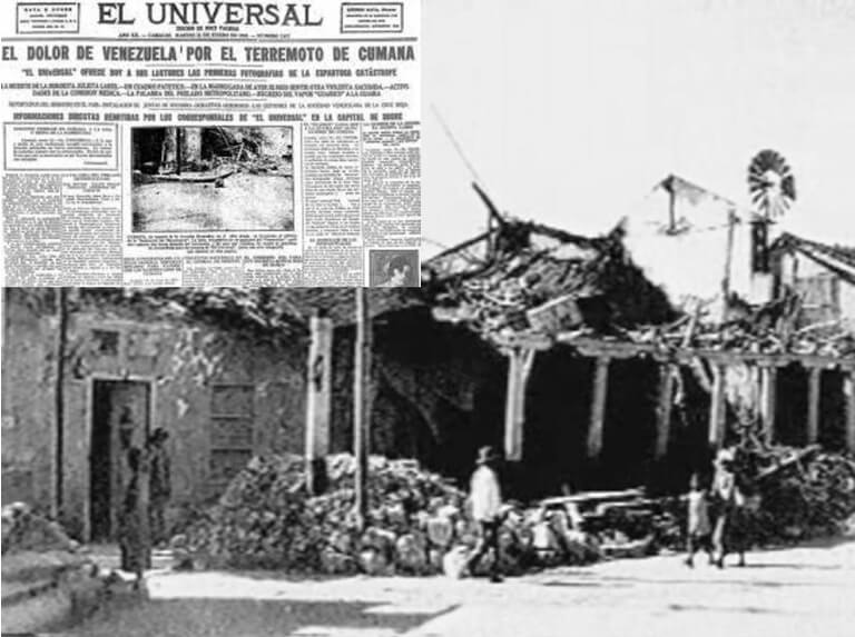 Figura 3. Aspecto de las casas en el terremoto en Cumaná 1929