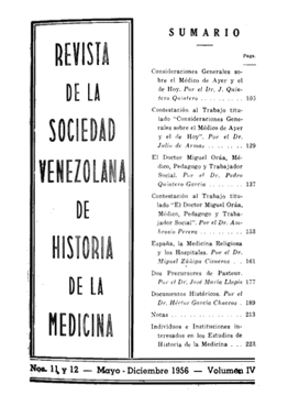 Revista de la Sociedad Venezolana de Historia de la Medicina