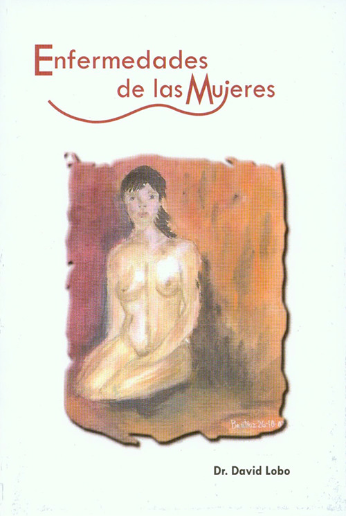 Figura 3. Portada del libro del Dr. Lobo. (Mujer sentada, acuarela de Ana Beatriz Martínez)