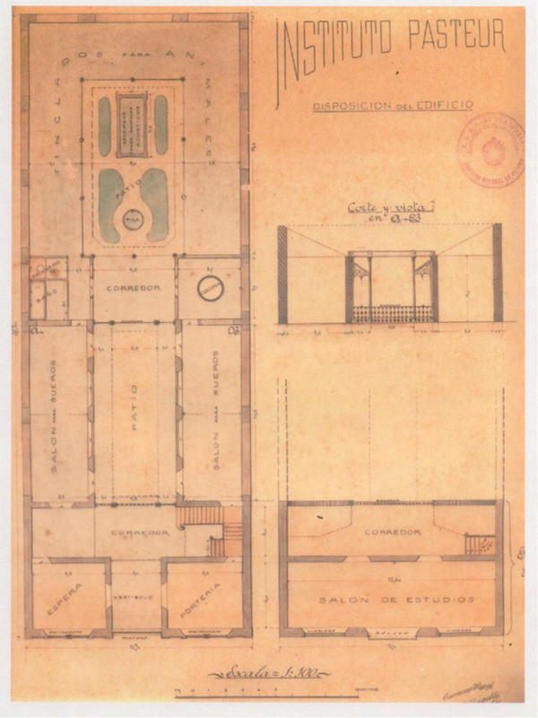 Figura 2. Plano original para remodelar la sede, fechado el 20 de julio de 1896