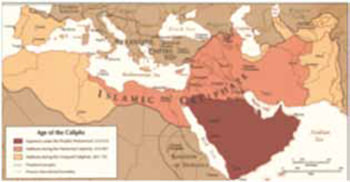 Figura 2. Imperio Árabe en su apogeo.