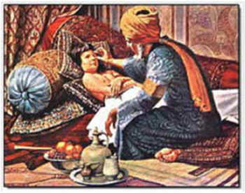 Figura 3. Rhazes tratando a un niño.