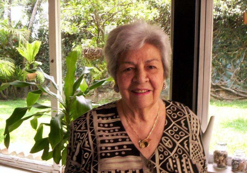Dra. Luz D’ Escrivan Rodríguez de Saturno, en su casa.
