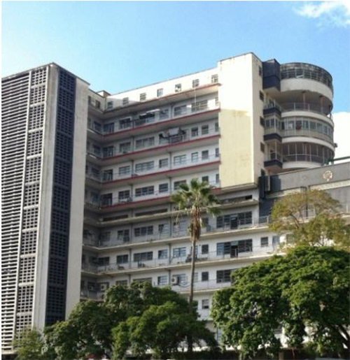 Fig 14: Tomas fotográficas del Hospital Universitario de Caracas en la actualidad