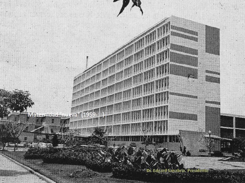 Edificio nuevo de la Maternidad, inaugurado en 1959