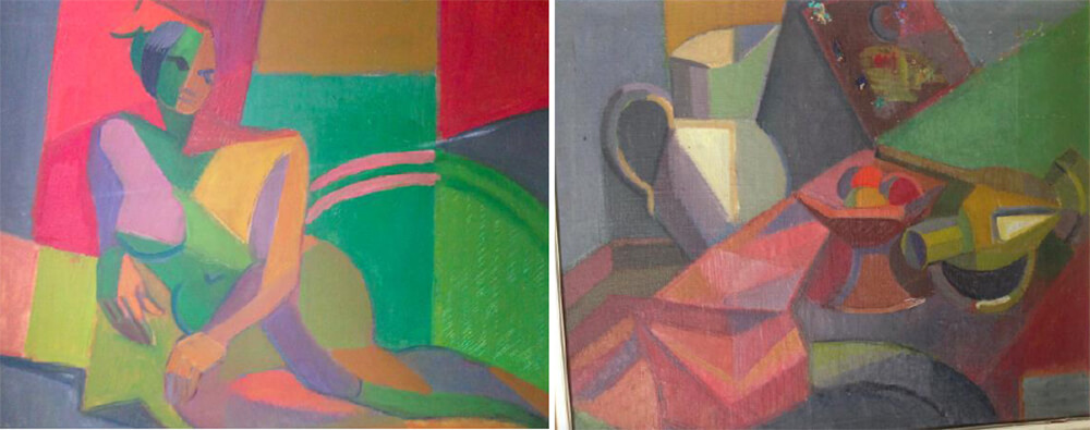 Figuras 13 y 14. Dos obras en estilo cubista de Carlos R. Travieso