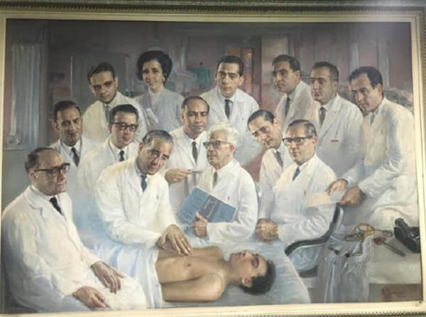 Figura 9. Plantel del Servicio de Cirugía I (Hospital Universitario de Caracas)