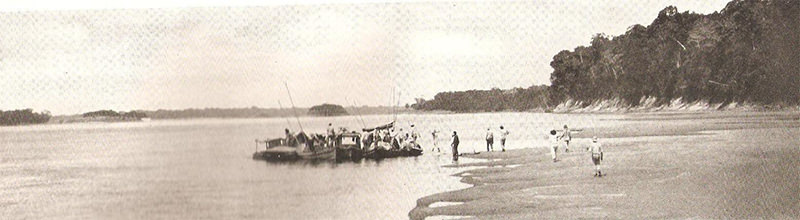 Fig. 4. Piedra de Castilitos, lugar visitado en su viaje por la selva amazónica, como Médico de la Comisión de Límites con Brasil