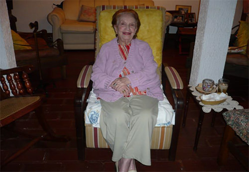 Fig. 6. Gladys Obadia de Masroua, ahijada de José Benigno y abuela de la autora