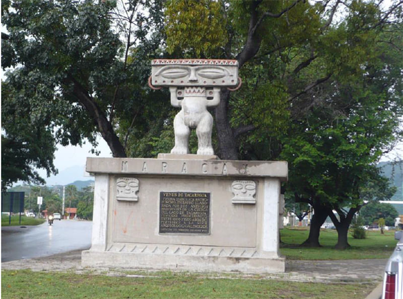 Venus de Tacarigua: figura simbólica antropomorfa en barro, elaborada por antiguos habitantes de la cuenca del lago de Tacarigua, período prehispánico, entre 1000 y 1500 años dC. Pertenece a la serie arqueológica valencioide.