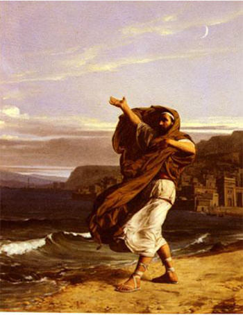 Demóstenes practicando oratoria. Jean Lecomte du Noüv (1842–1923)