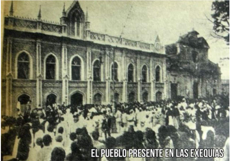 Fotografía del cortejo fúnebre
