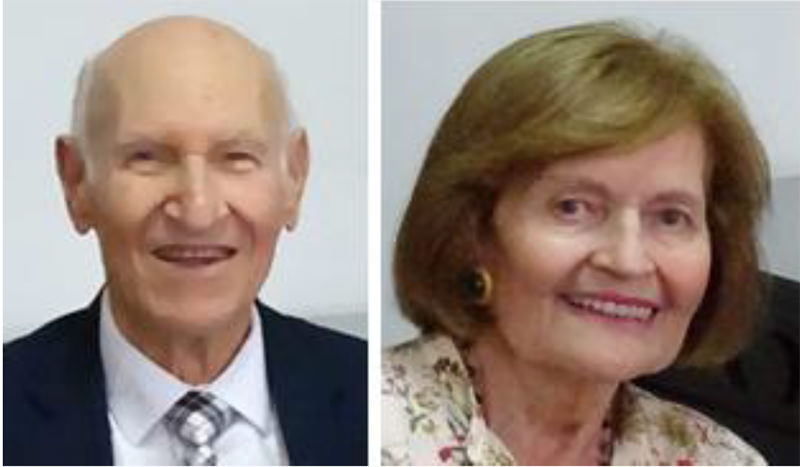 Figura 9.- Pediatra Samuel Eskenazi y Psicóloga escolar Nusia Katz de Feldman, ex miembros del equipo del aula de rehabilitación. Fotografía por Lilia Cruz 4-11-2015