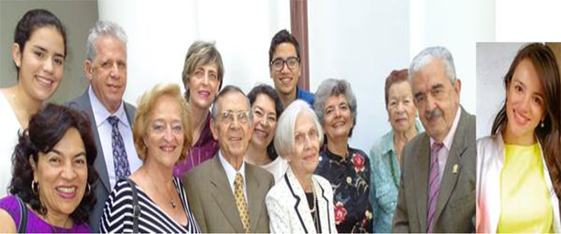 Fig 5. Familiares y amigos de Milena. De izq a der: Anamilena Selle Arocha, Luisana Arocha de Selle, Guillermo Selle Sardi, Virginia Pacheco de Sardi, Virginia Sardi Pacheco, Manlio Sardi Muñoz, Morela Arocha Figueroa, Luis Guillermo Selle Arocha, María Emilia Sardi de Pérez, Lilia Cruz de Montbrun, Amanda Figueroa de Arocha, José Francisco y Luisamanda Selle Arocha. Fotógrafo: Alfredo Cruz. Nov 2015