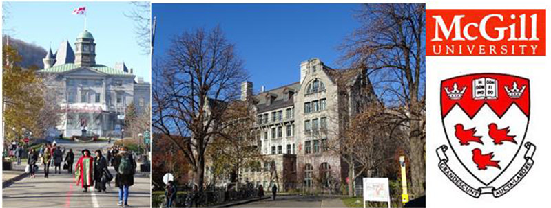 Fig 6. Campus e insignias de la Universidad de McGill. Fotos: Lilia Cruz, 10-11-2015 En