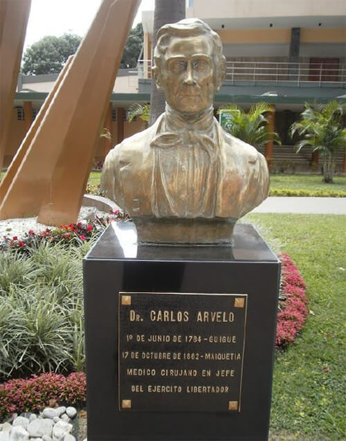 Fig 6. Busto de Carlos Arvelo Guevara en el Hospital Militar de Caracas