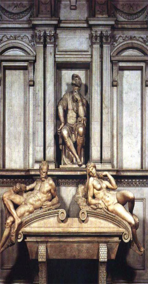 Fig 1: Tumba de Lorenzo II de Medicis, Duque de Urbino. La aurora y el crepúsculo. Fig 1. Fig 1: Tumba de Lorenzo II de Medicis, Duque de Urbino. La aurora y el crepúsculo.