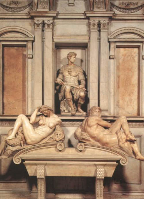 Fig 2: Tumba de Giulianno II de Medicis. El día y la noche.