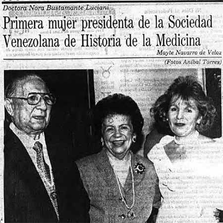 Figura 3. Presidente de la Sociedad de Historia de la Medicina 1995 – 1997.